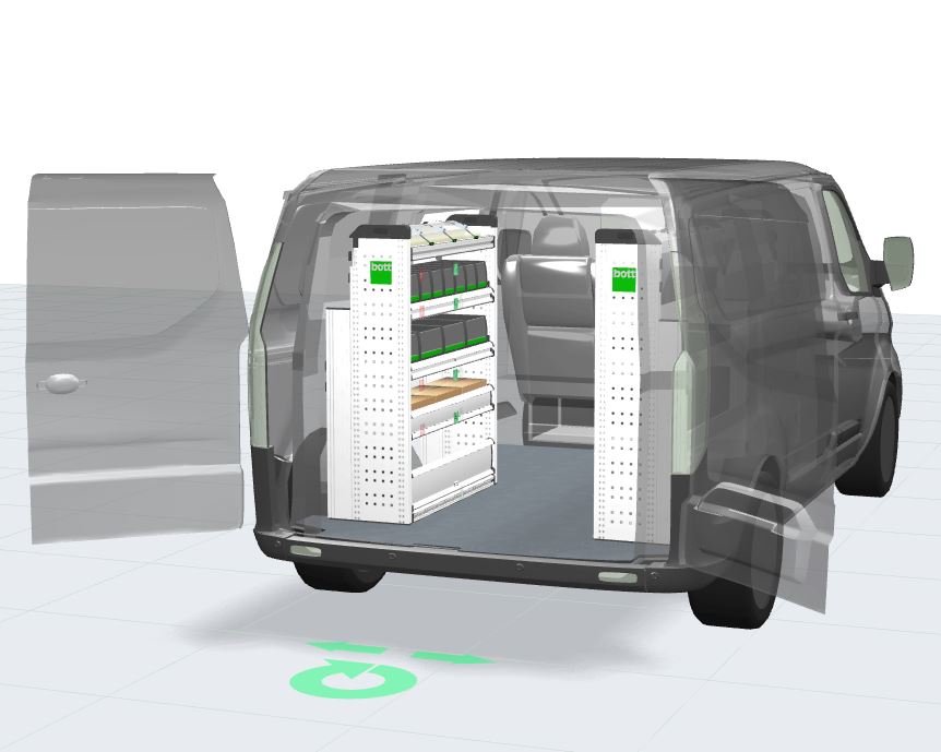 A van racking configurator image