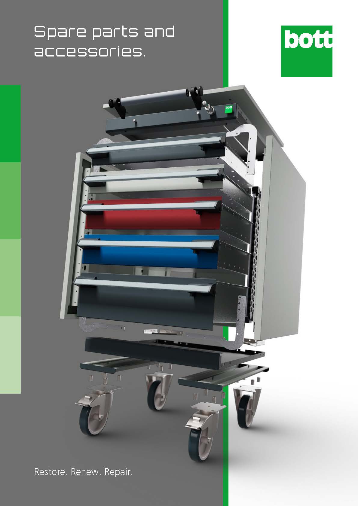 spare parts and accessories - workplace storage brochure - workplace shelving 3d model