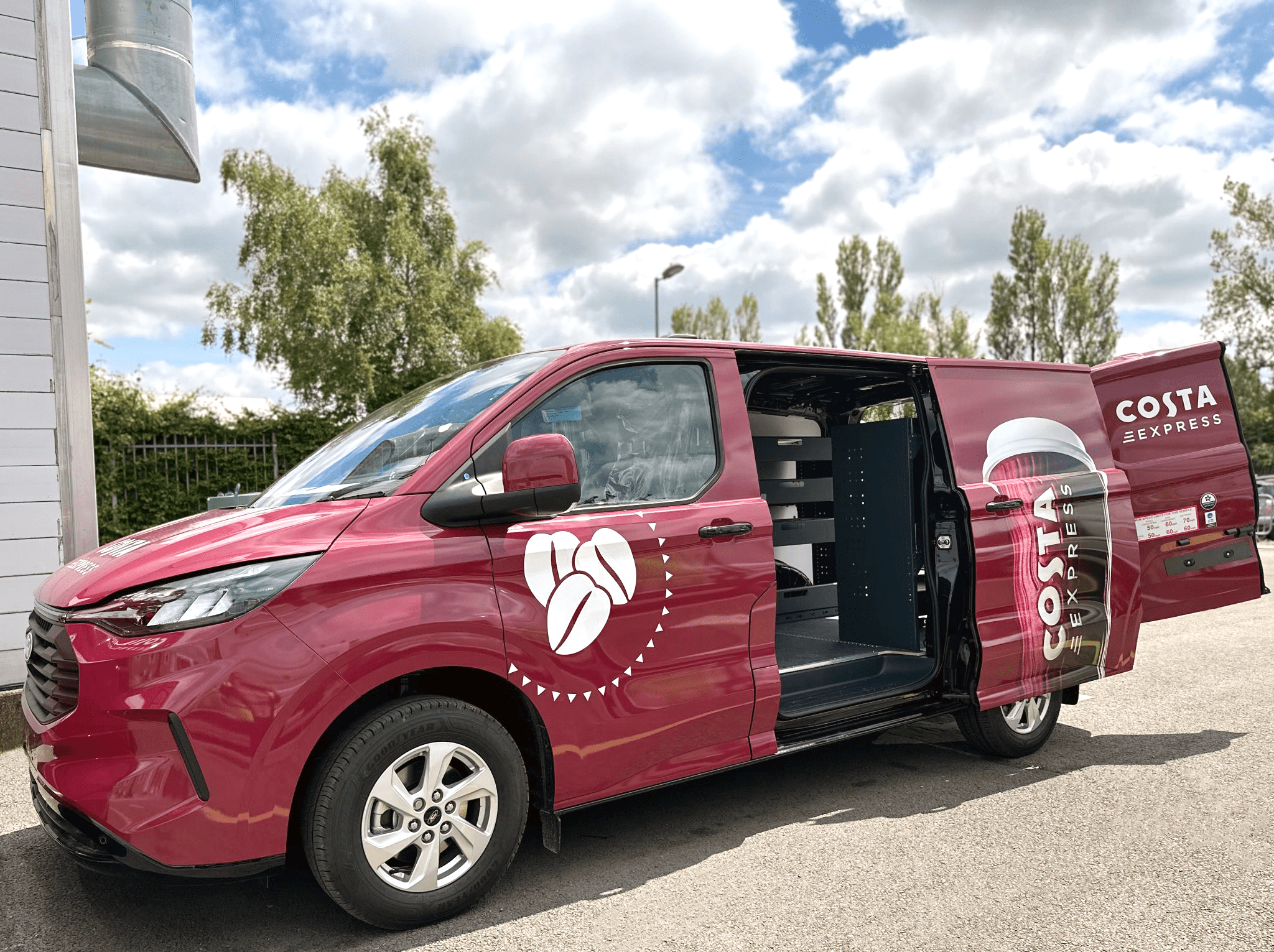 Costa Coffee Van Racking and Graphics